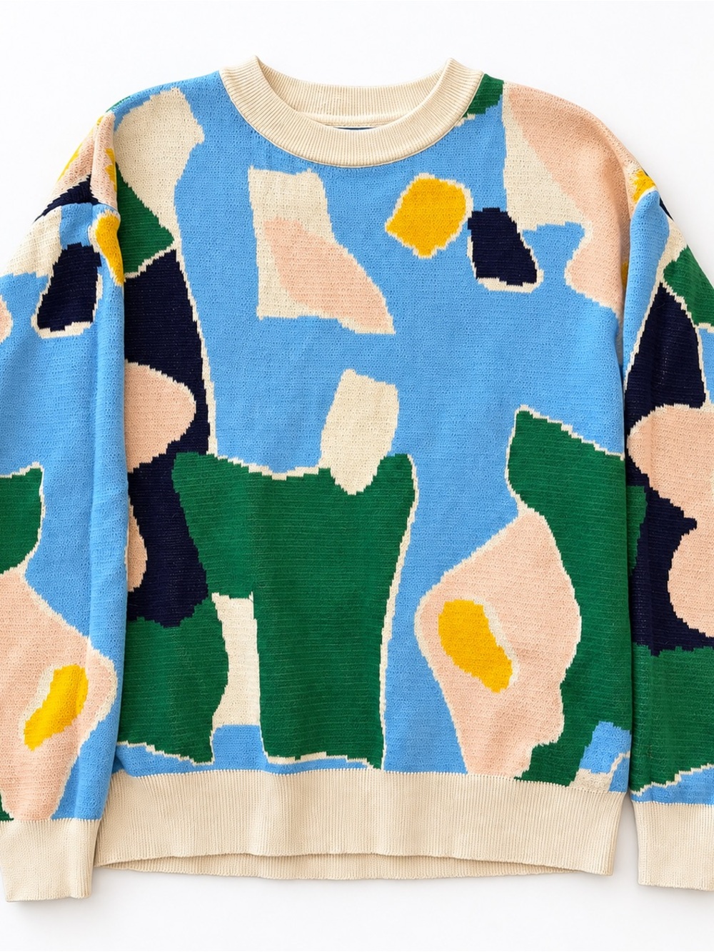 Bobo Choses Abstract Floral Cotton Sweater Women’s S Made in Spain